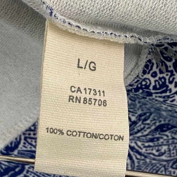 Buffalo David Bitton Full Zip Hoodie Blue and White Patterned Size Large - Picture 9 of 11